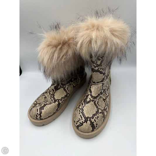 Boots Ankle Flats By Rouge In Animal Print, Size: 10