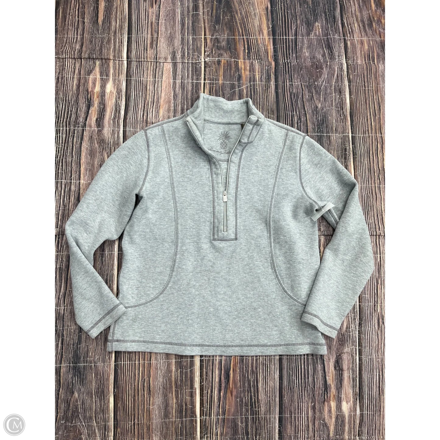 Sweatshirt Collar By Tommy Bahama In Grey, Size: S