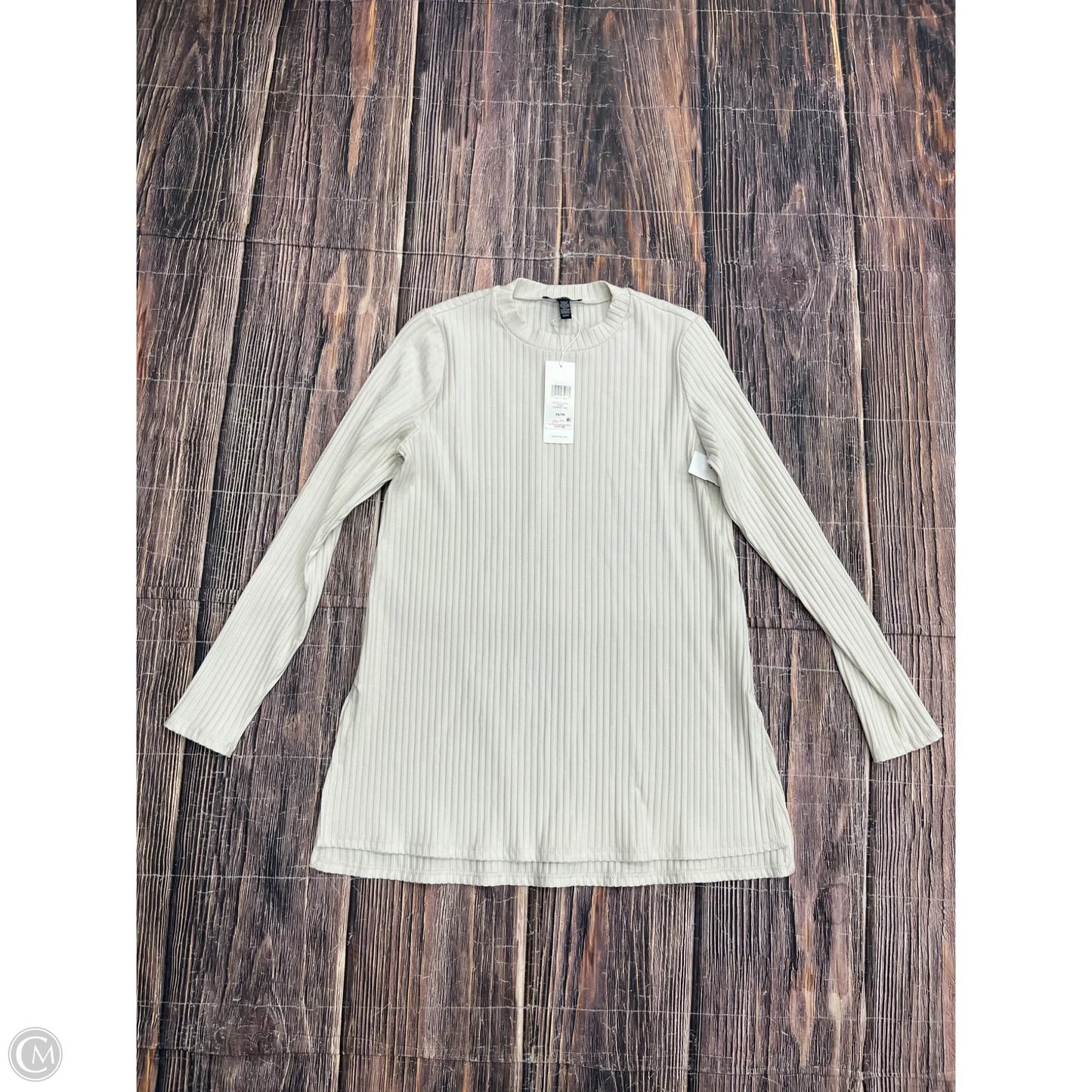 Top Long Sleeve By Eileen Fisher In Cream, Size: Xs