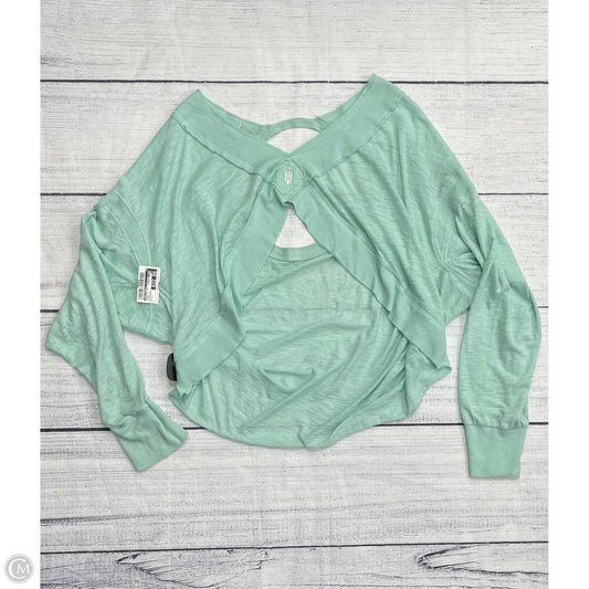 Athletic Top Long Sleeve Crewneck By Free People In Green, Size: L