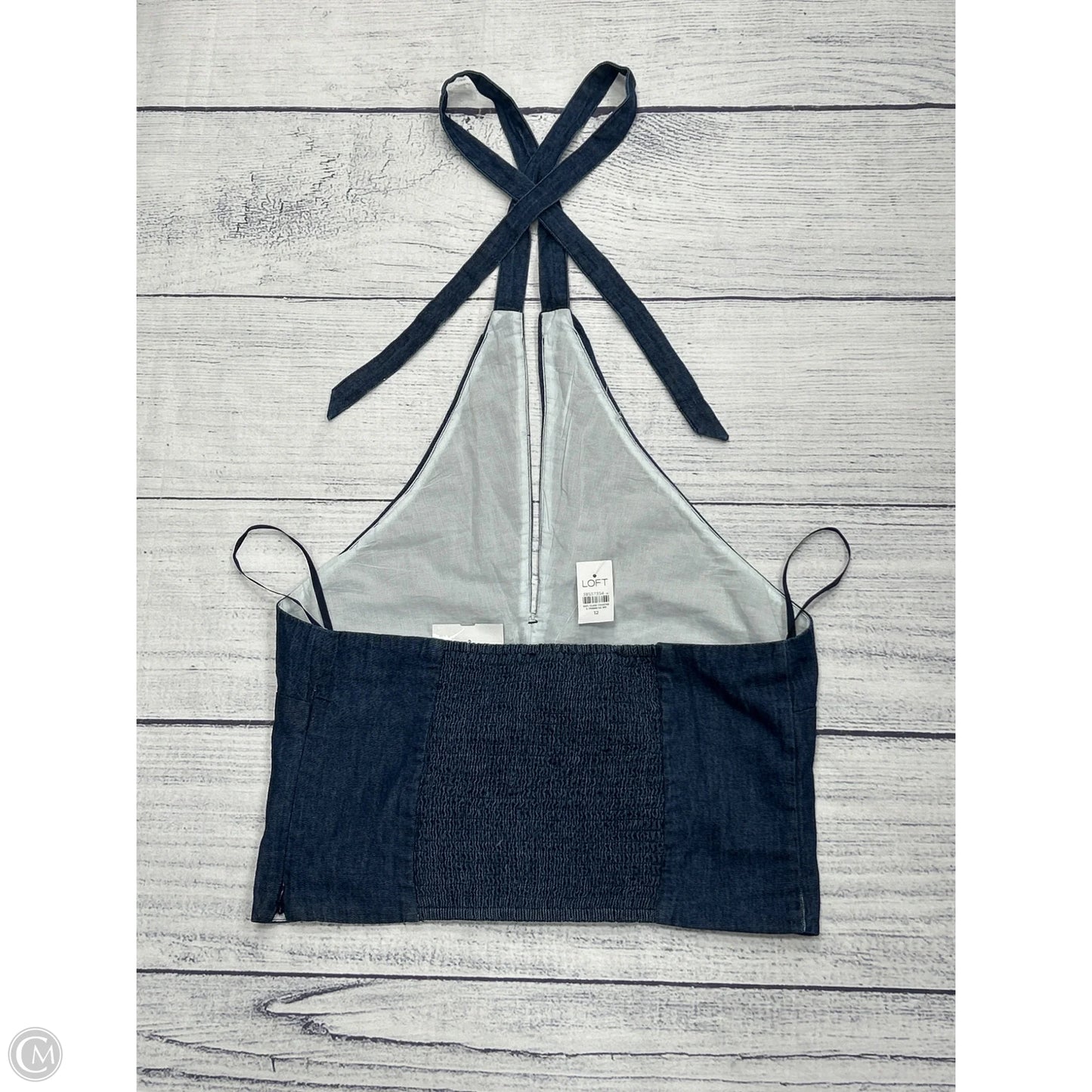 Top Sleeveless By Loft In Blue, Size: 12