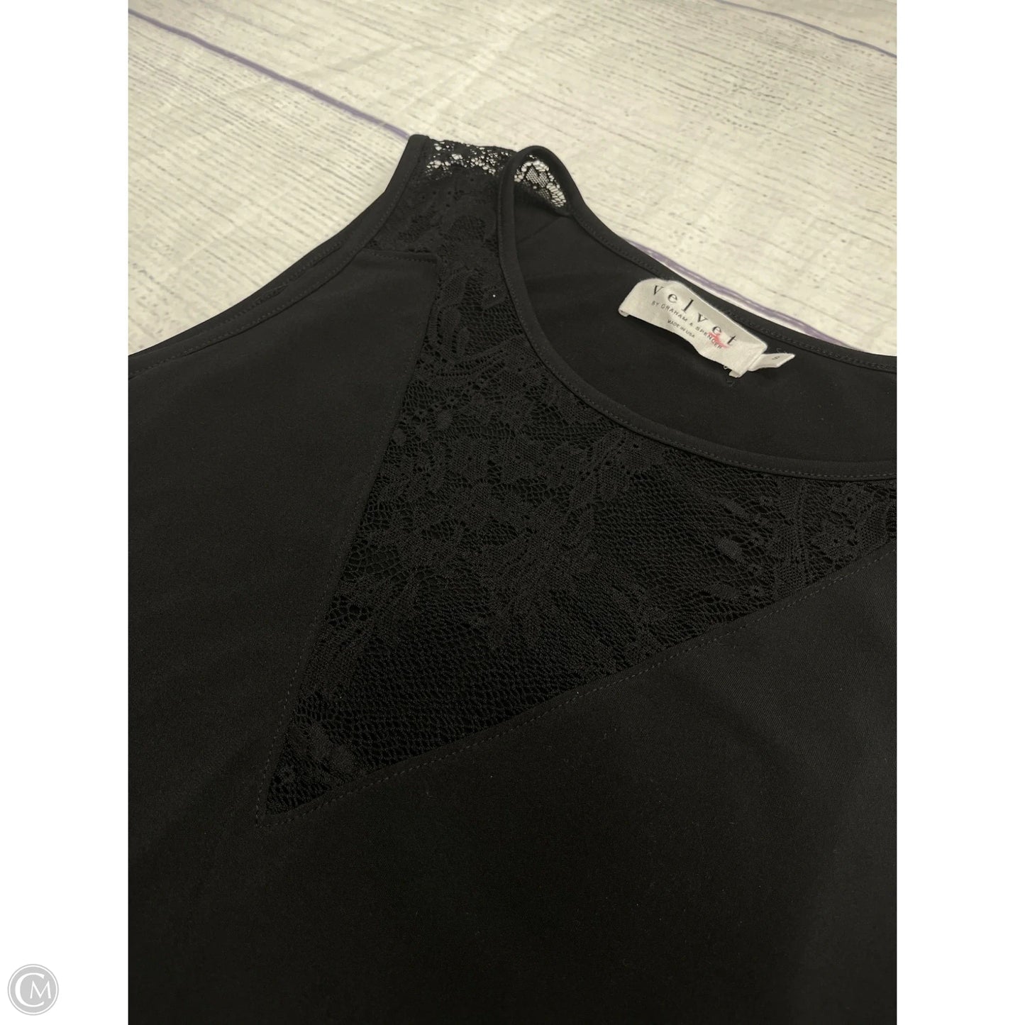 Top Sleeveless By Velvet In Black, Size: S