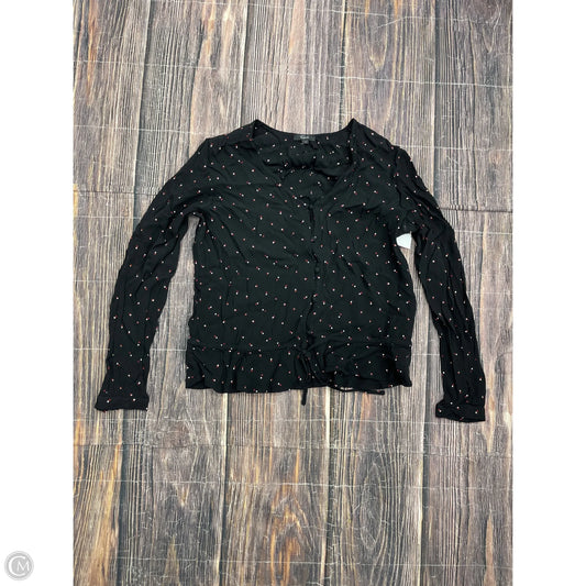 Top Long Sleeve By Rails In Black, Size: L