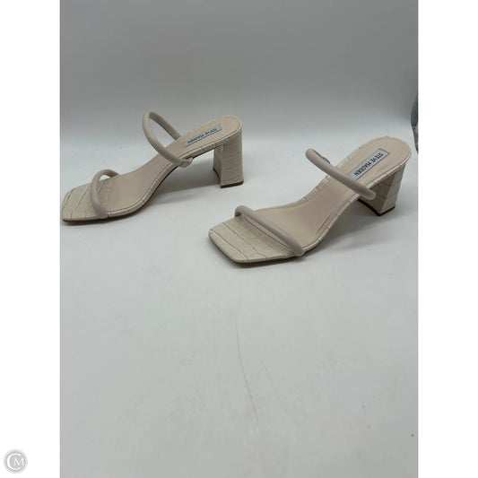 Sandals Heels Block By Steve Madden In Snakeskin Print, Size: 8.5