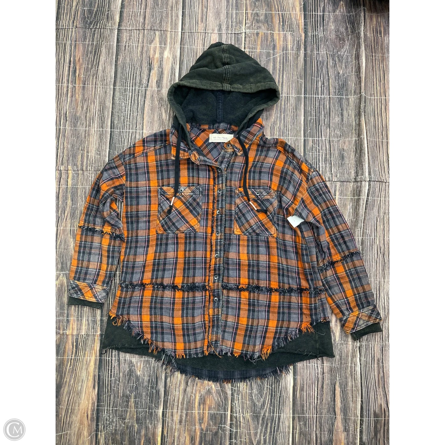 Jacket Shirt By We The Free In Orange, Size: S