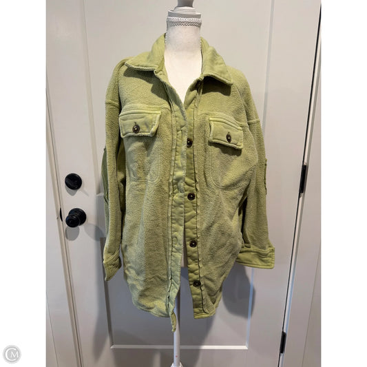 Jacket Shirt By Free People In Green, Size: Xs
