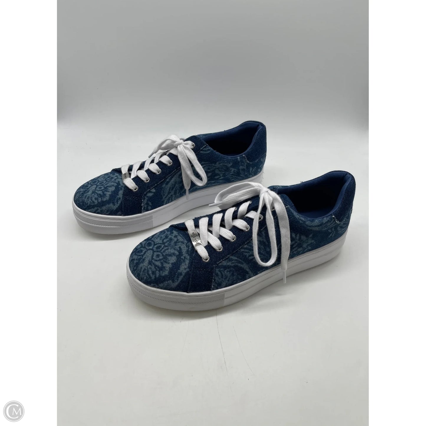 Shoes Sneakers By Nine West In Blue, Size: 12