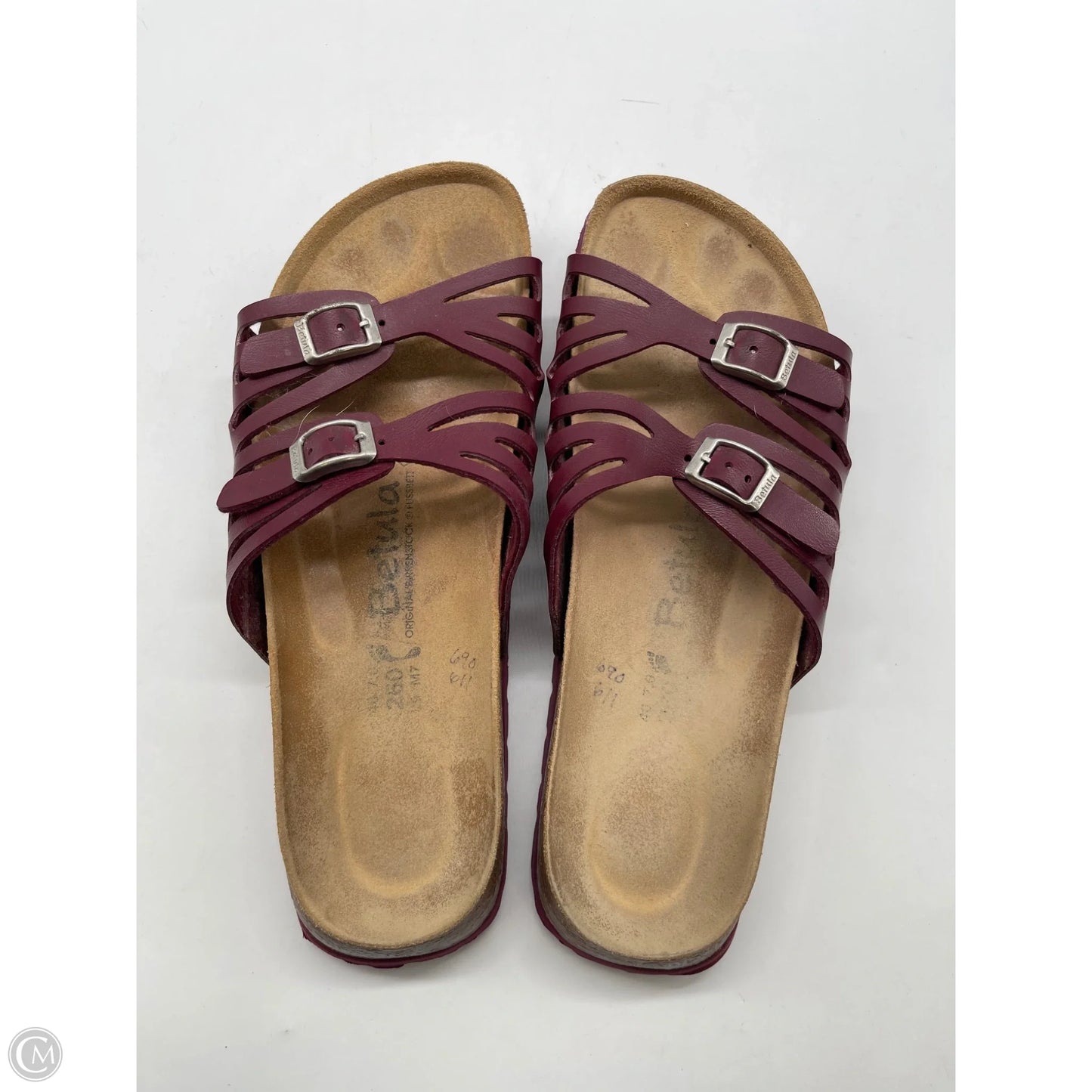 Sandals Flats By Birkenstock In Red, Size: 10