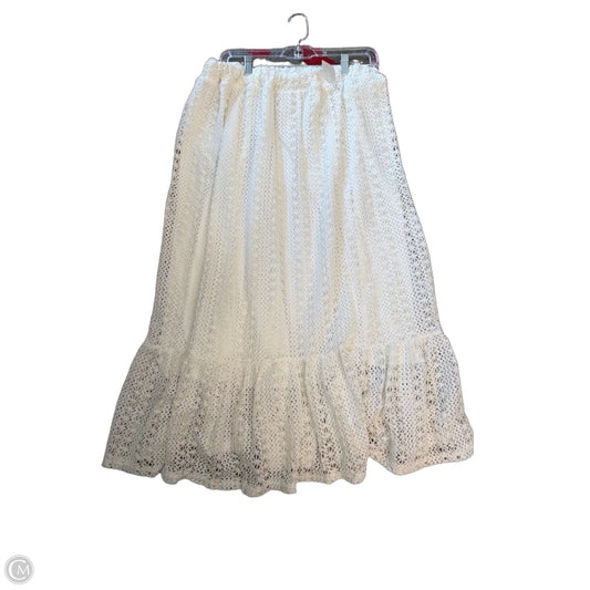 Skirt Maxi By Clothes Mentor In White, Size: Xl