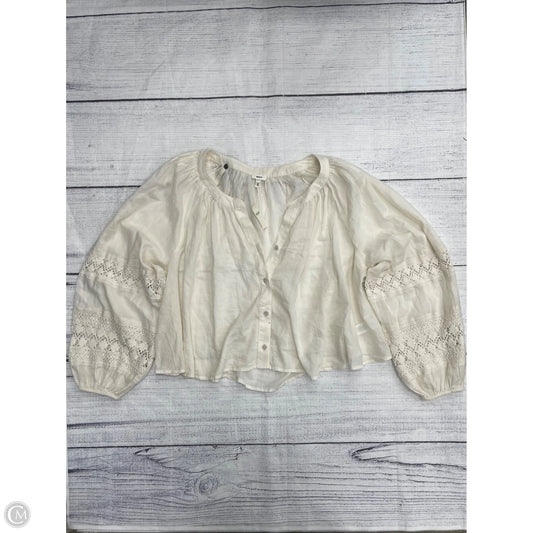 Top Long Sleeve By Aerie In Cream, Size: M
