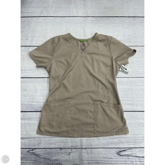 Top Short Sleeve By Clothes Mentor In Tan, Size: S