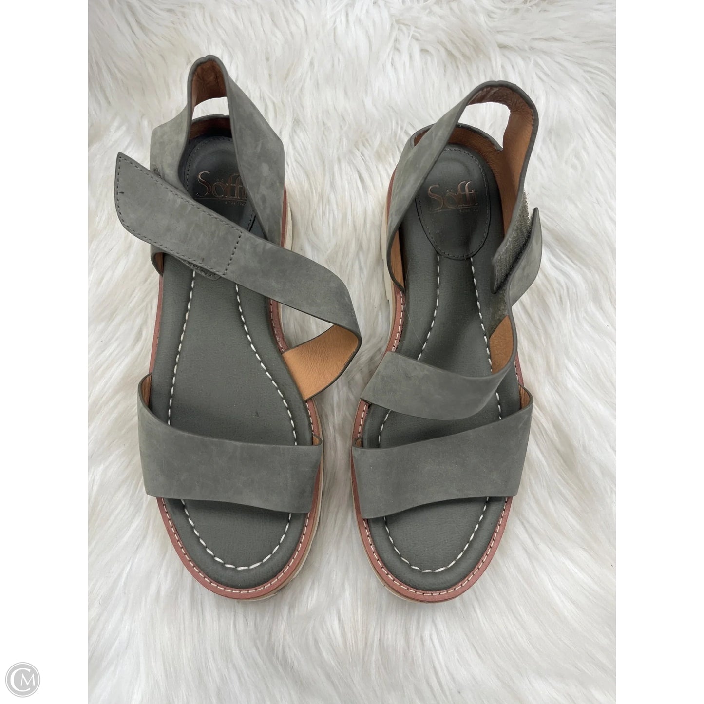 Sandals Flats By Sofft In Green, Size: 10