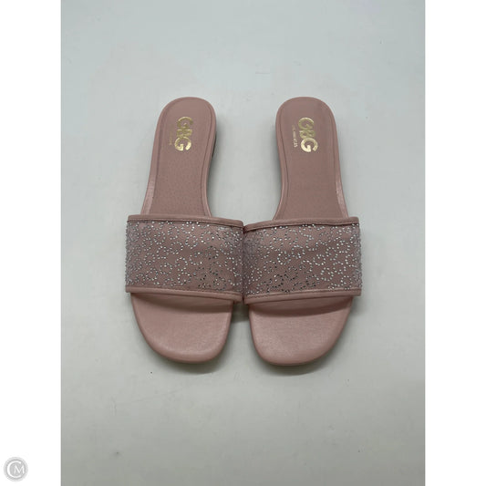 Sandals Flats By Clothes Mentor In Pink, Size: 8