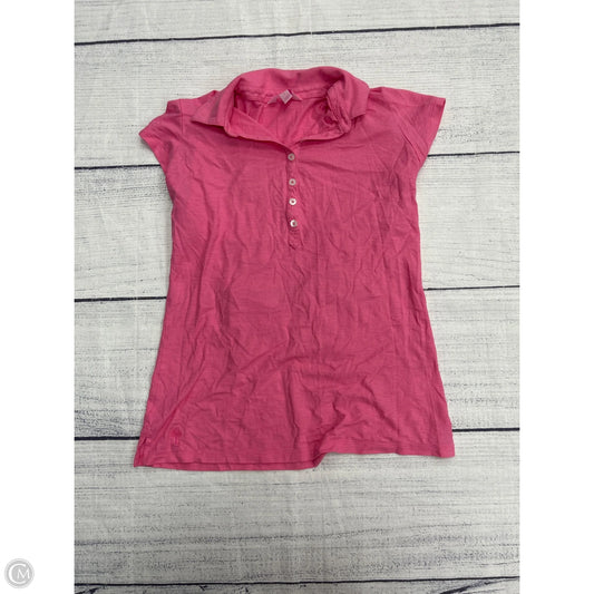 Top Short Sleeve Designer By Lilly Pulitzer In Pink, Size: S