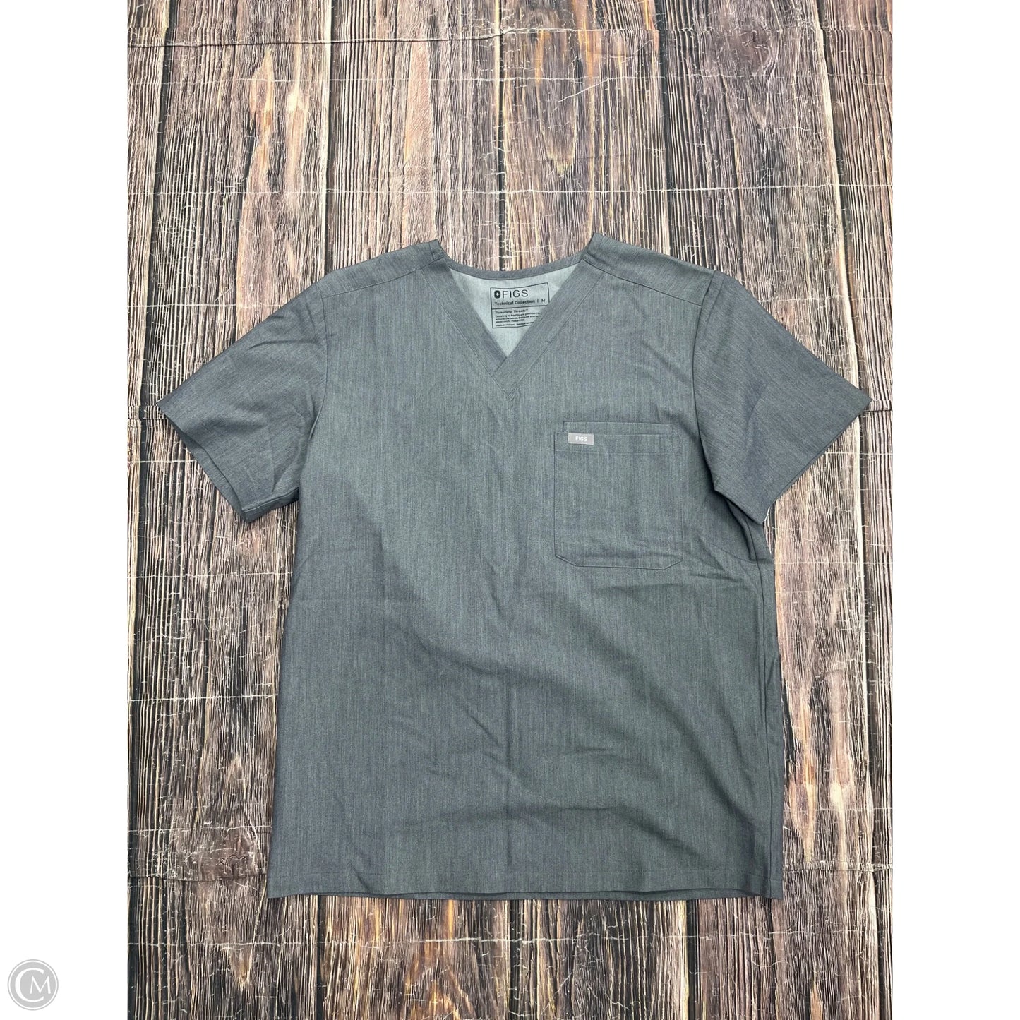 Top Short Sleeve By Clothes Mentor In Grey, Size: M
