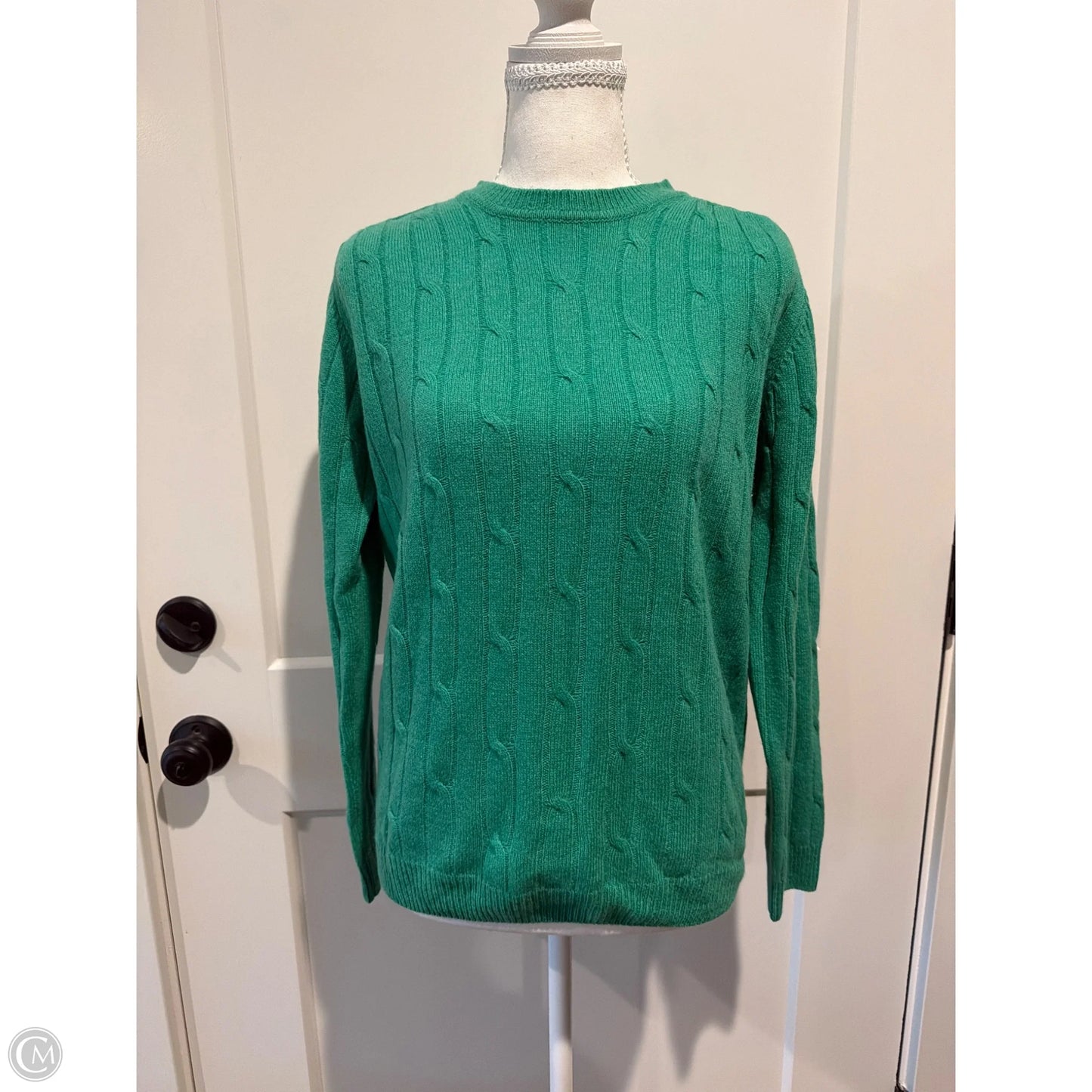 Sweater Cashmere By Clothes Mentor In Green, Size: M