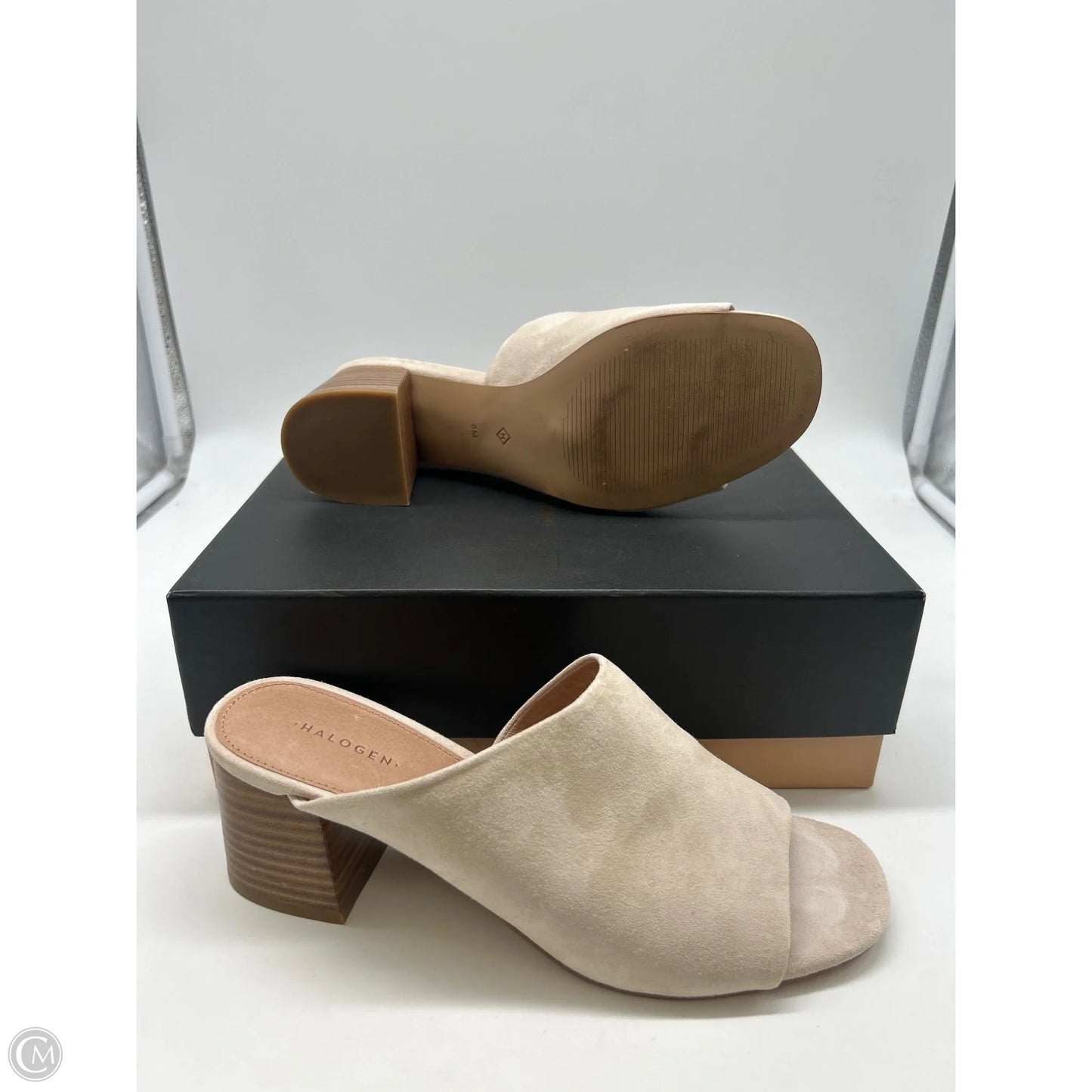 Sandals Heels Block By Halogen In Cream, Size: 8