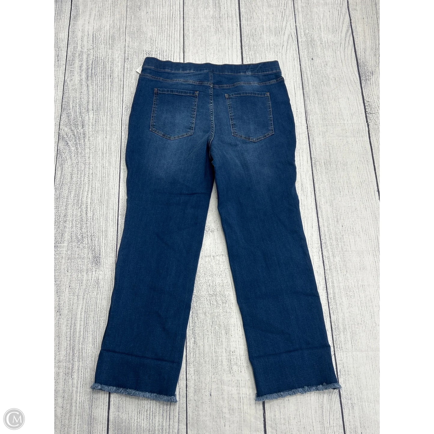 Jeans Straight By Isaac Mizrahi Live Qvc In Blue, Size: 14