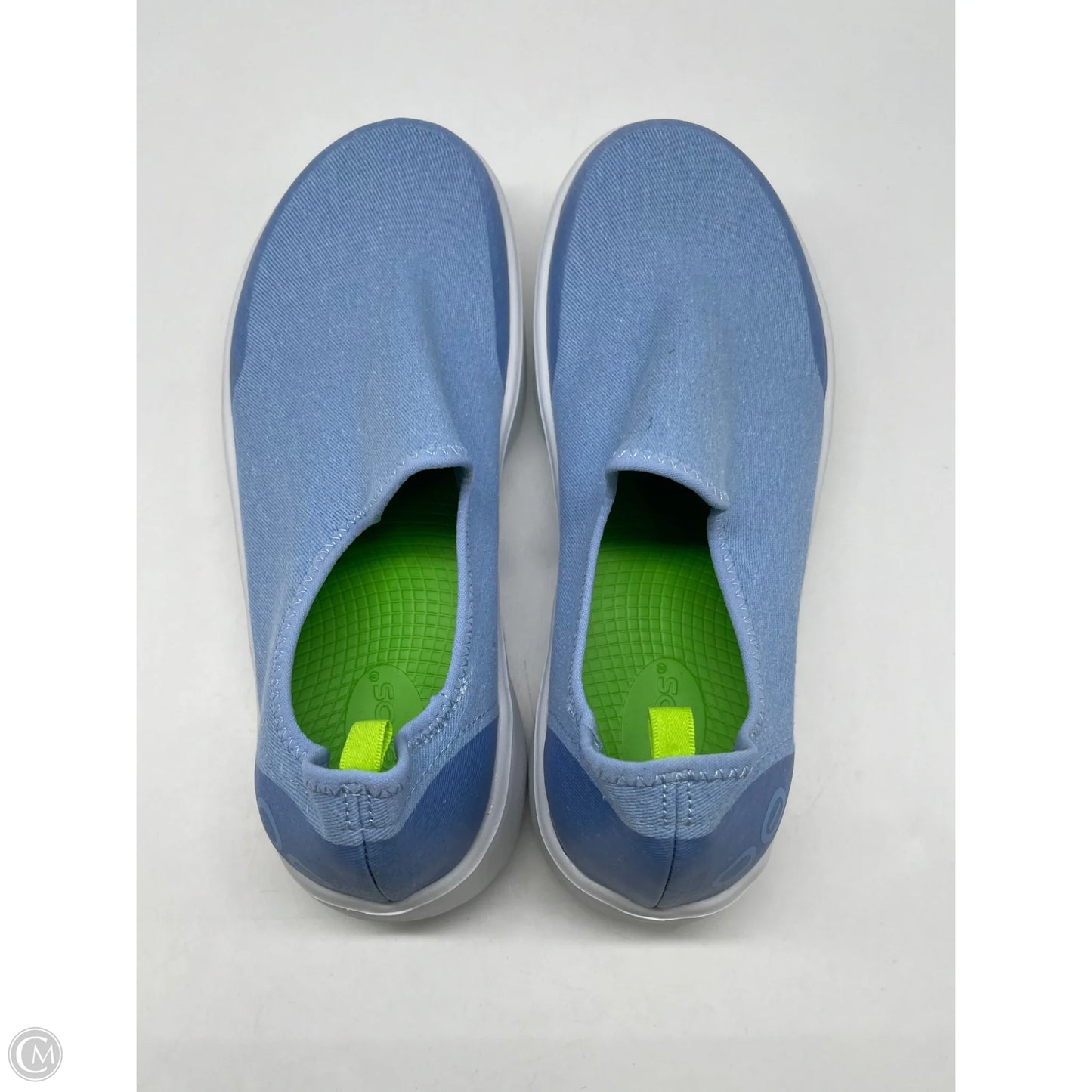 Shoes Flats By Oofos In Blue, Size: 9