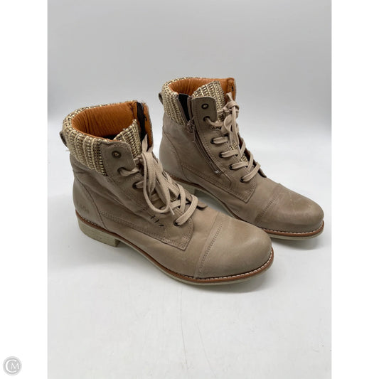 Boots Ankle Heels By Taos In Tan, Size: 10.5