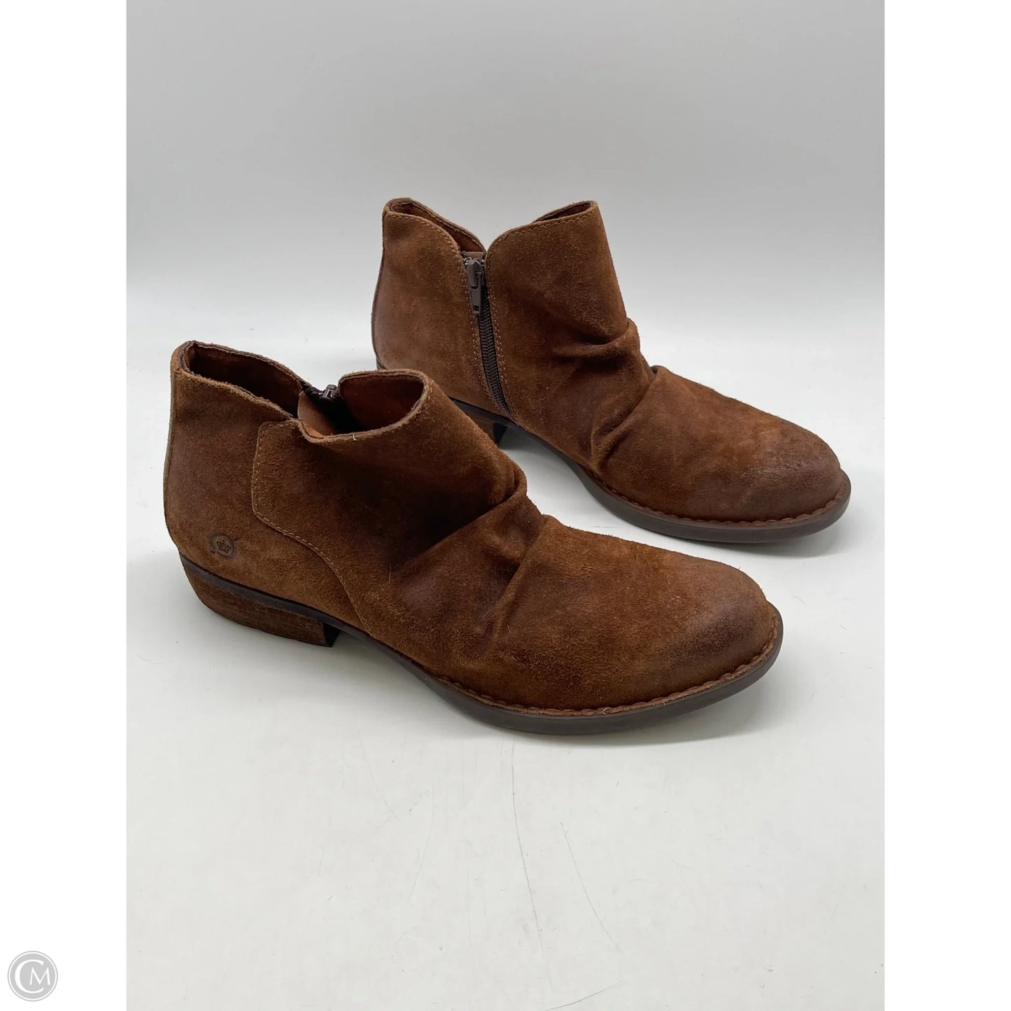 Boots Ankle Heels By Born In Brown, Size: 10