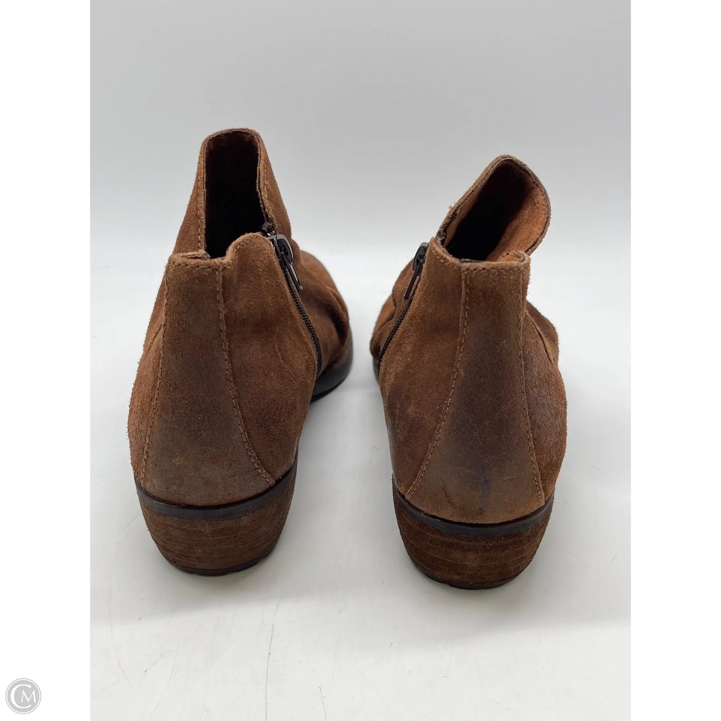 Boots Ankle Heels By Born In Brown, Size: 10