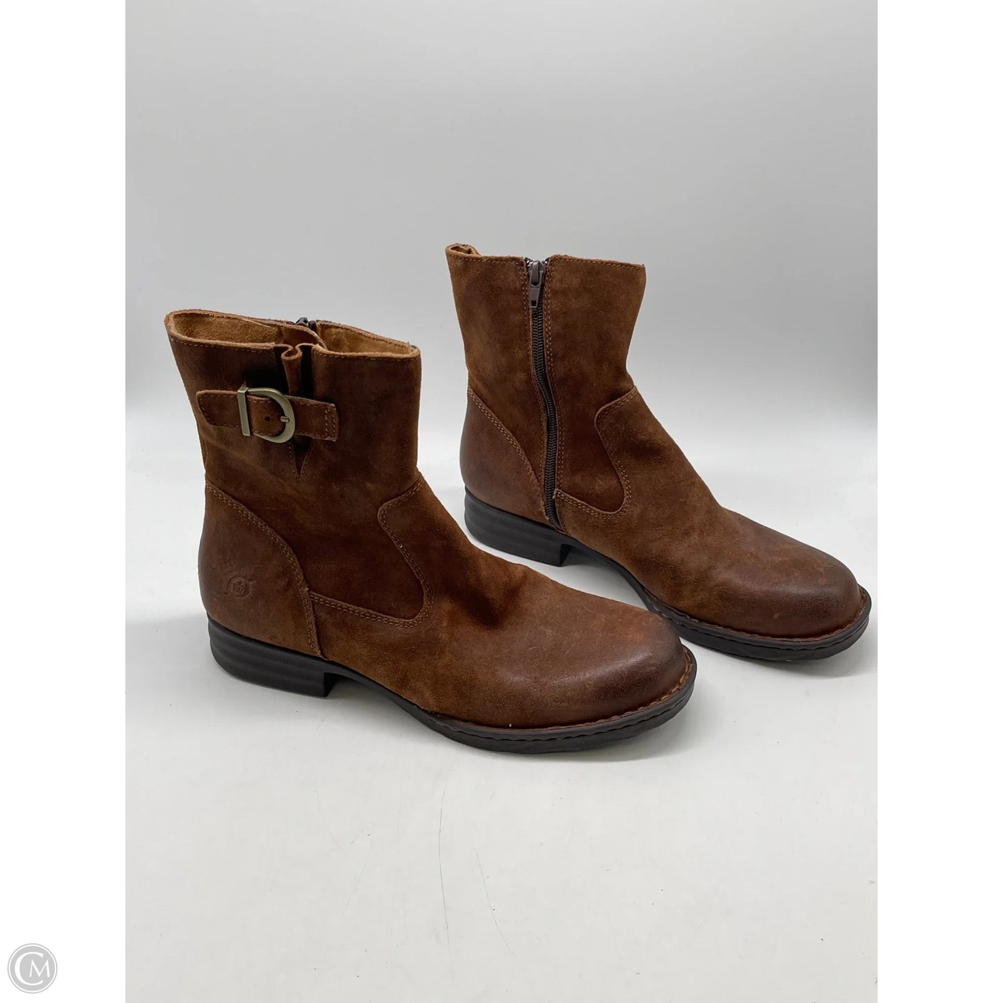 Boots Ankle Heels By Born In Brown, Size: 10