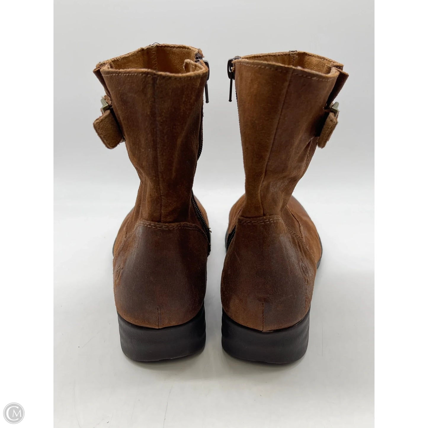 Boots Ankle Heels By Born In Brown, Size: 10