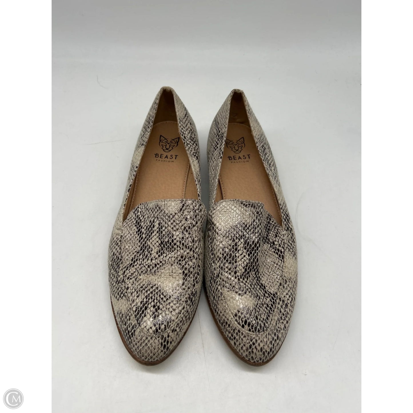 Shoes Flats By Clothes Mentor In Snakeskin Print, Size: 8