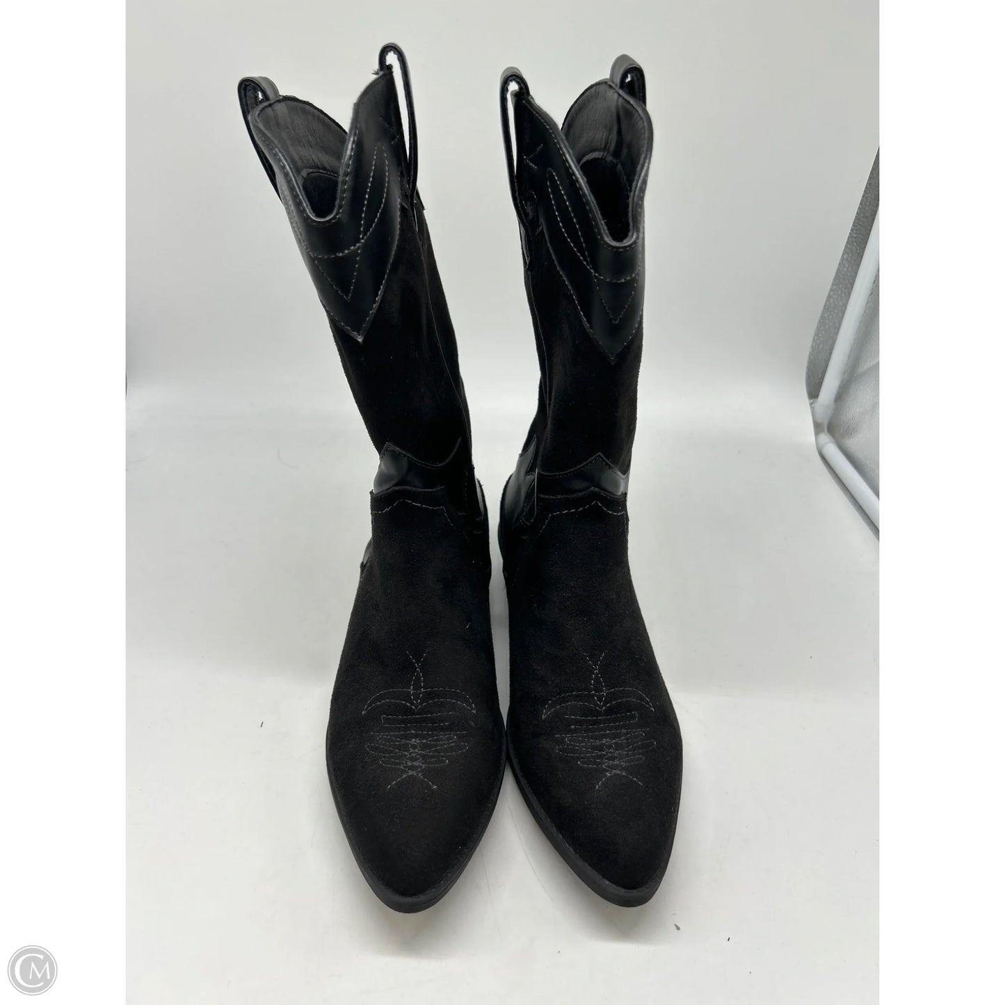 Boots Knee Heels By Cato In Black, Size: 8