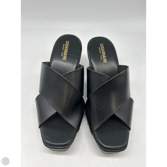Sandals Heels Block By Cushionaire In Black, Size: 9