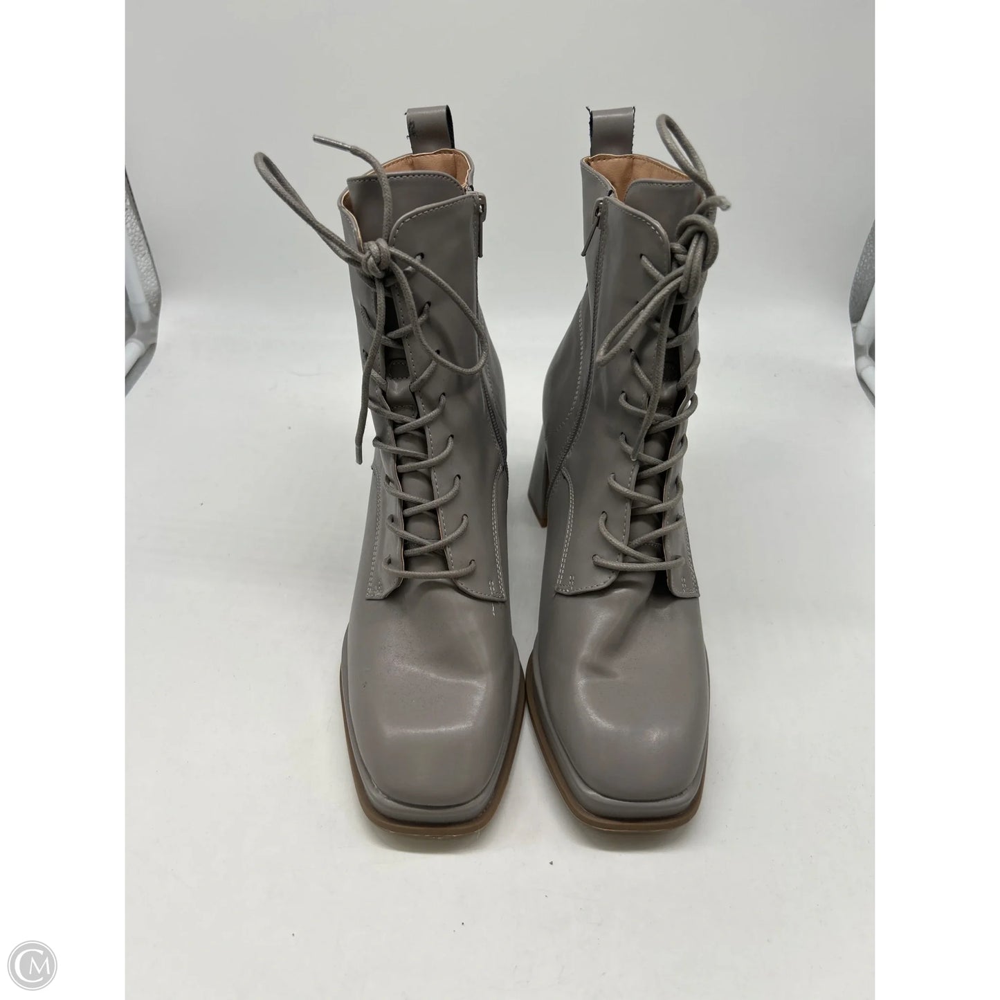 Boots Ankle Heels By Journee In Grey, Size: 9
