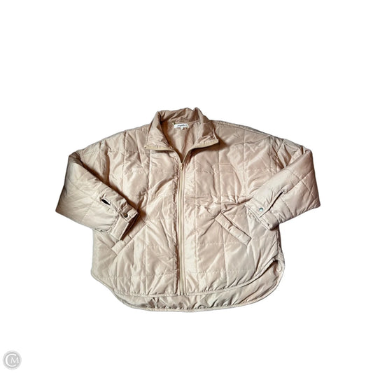 Jacket Puffer & Quilted By Haptics In Tan, Size: 1x