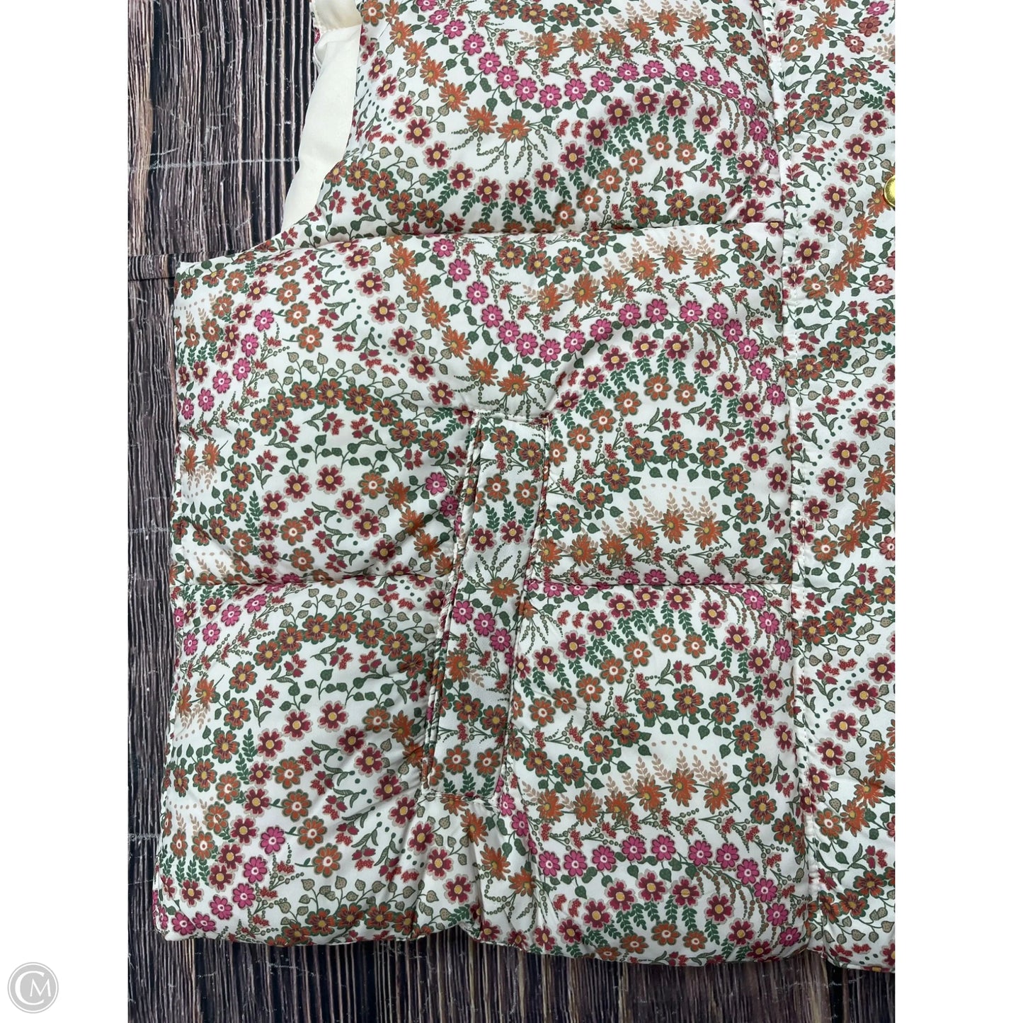Vest Puffer & Quilted By Loft In Floral Print, Size: M