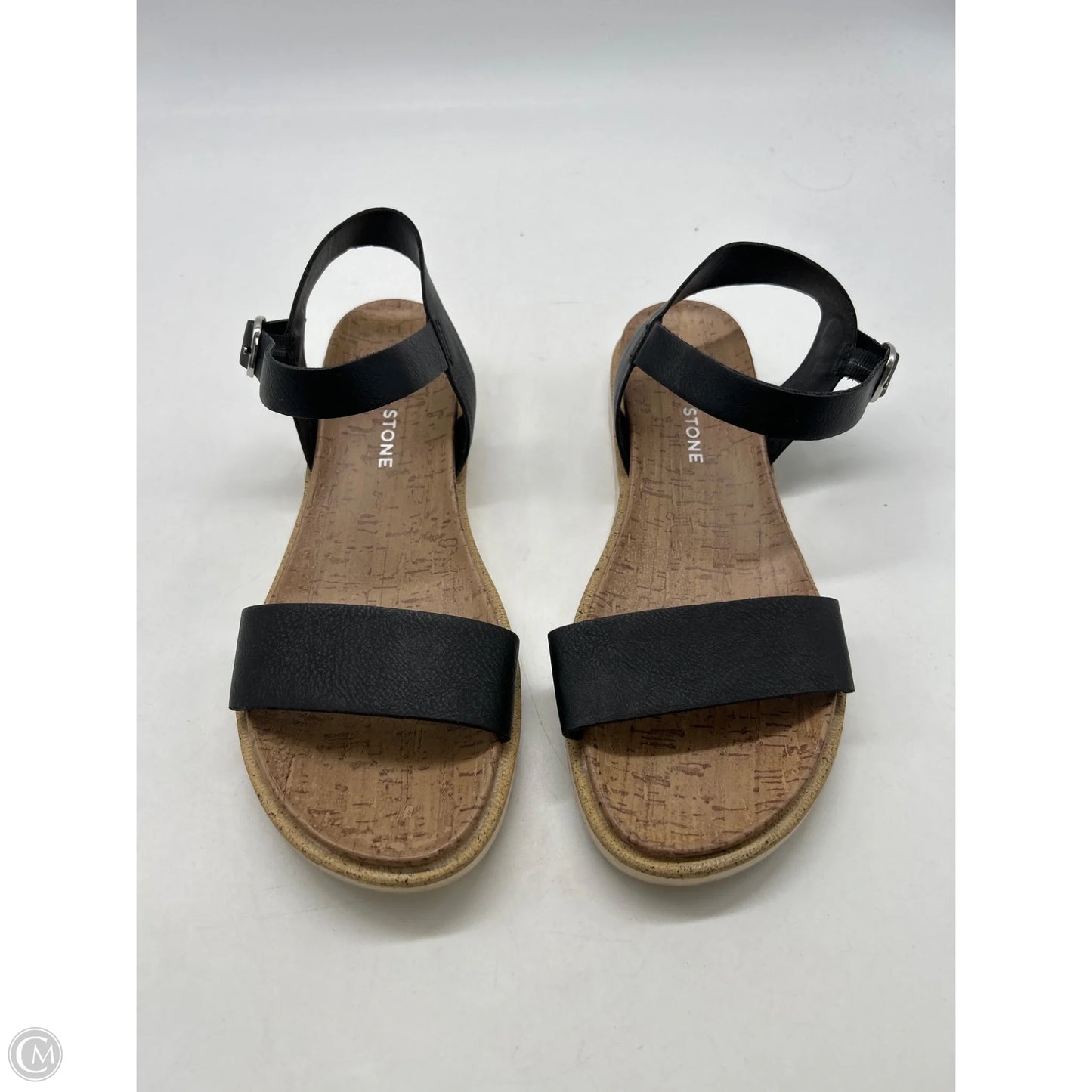 Sandals Flats By Clothes Mentor In Black, Size: 6.5