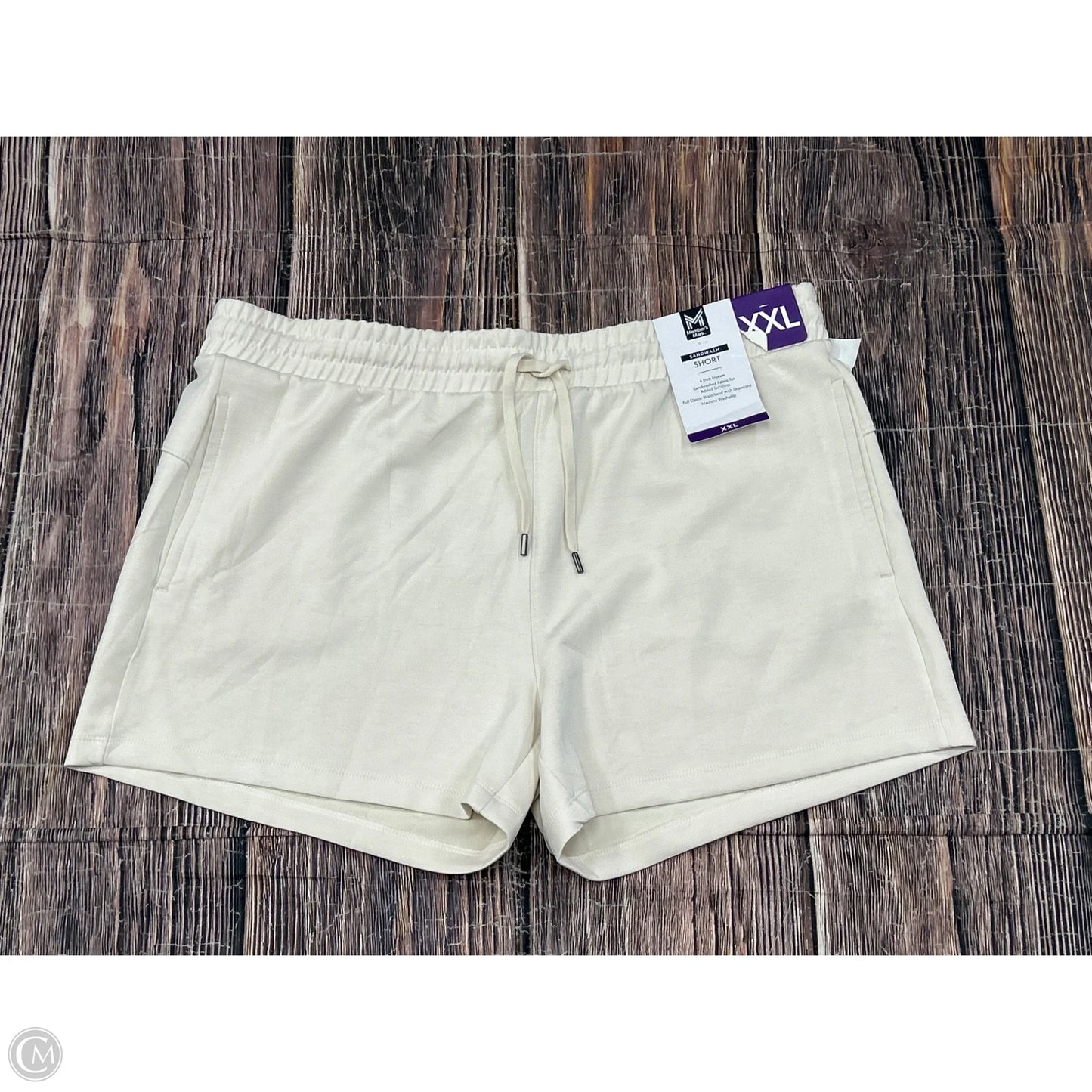 Athletic Shorts By Members Mark In Cream, Size: 1x