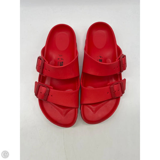 Sandals Flats By Birkenstock In Red, Size: 5.5
