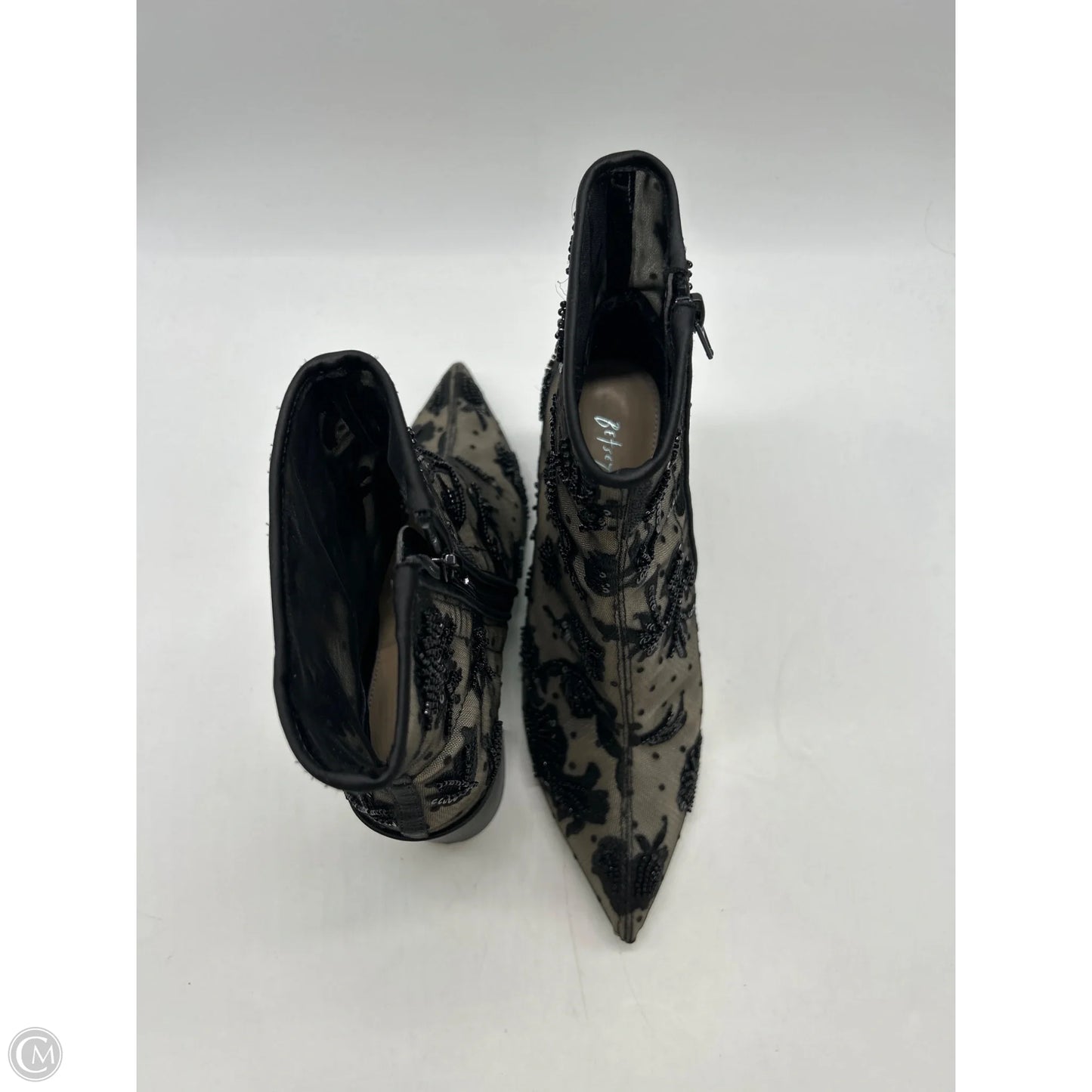 Boots Ankle Heels By Betsey Johnson In Black, Size: 8.5