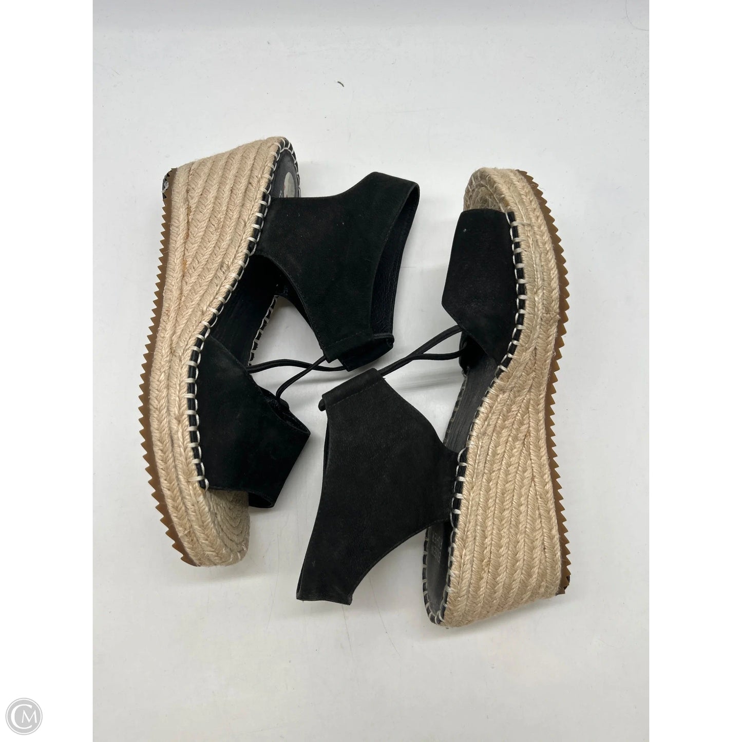Sandals Heels Wedge By Eileen Fisher In Black, Size: 8