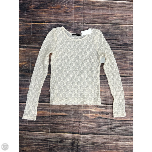 Top Long Sleeve By Loft In Cream, Size: S