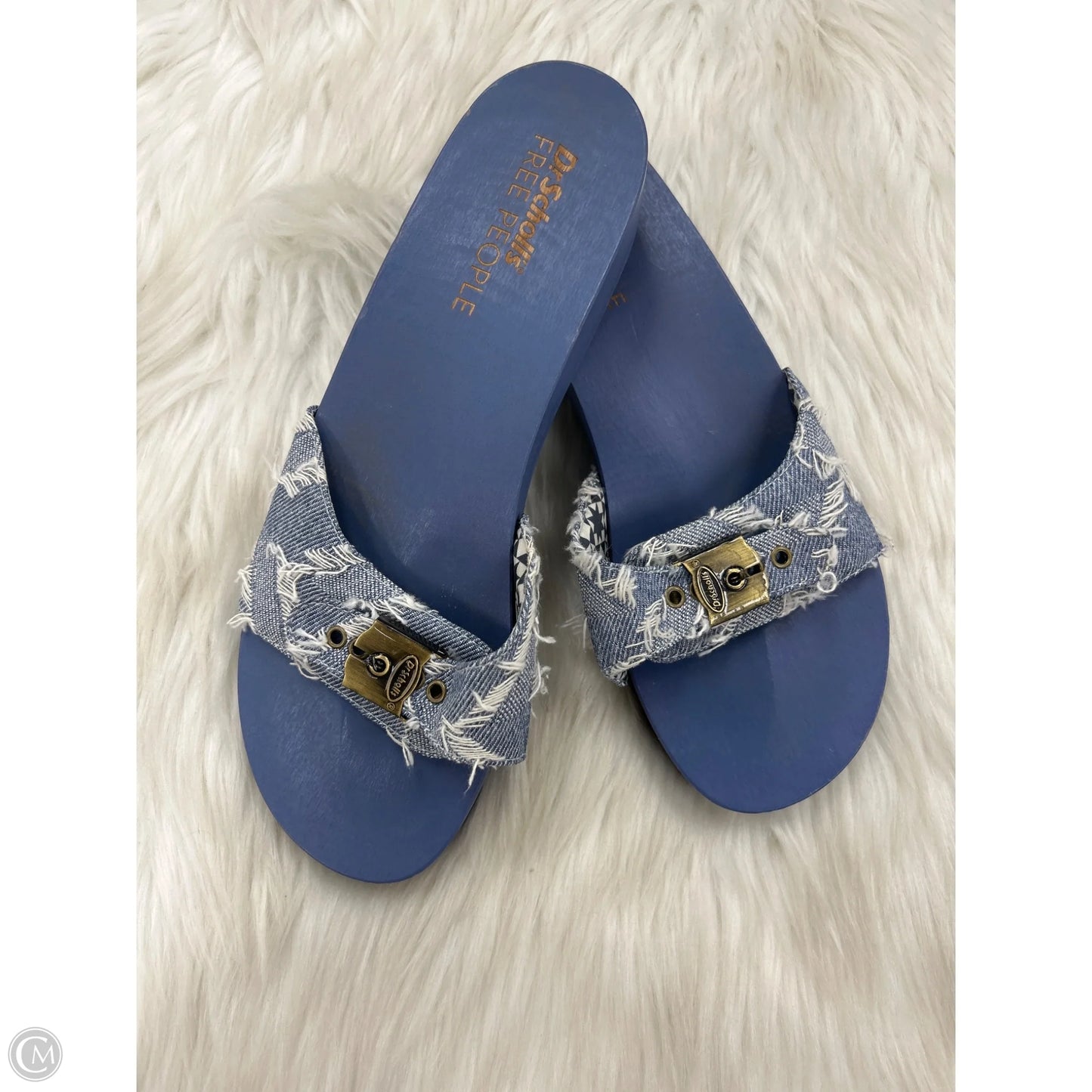 Sandals Heels Platform By Dr Scholls In Blue, Size: 8.5
