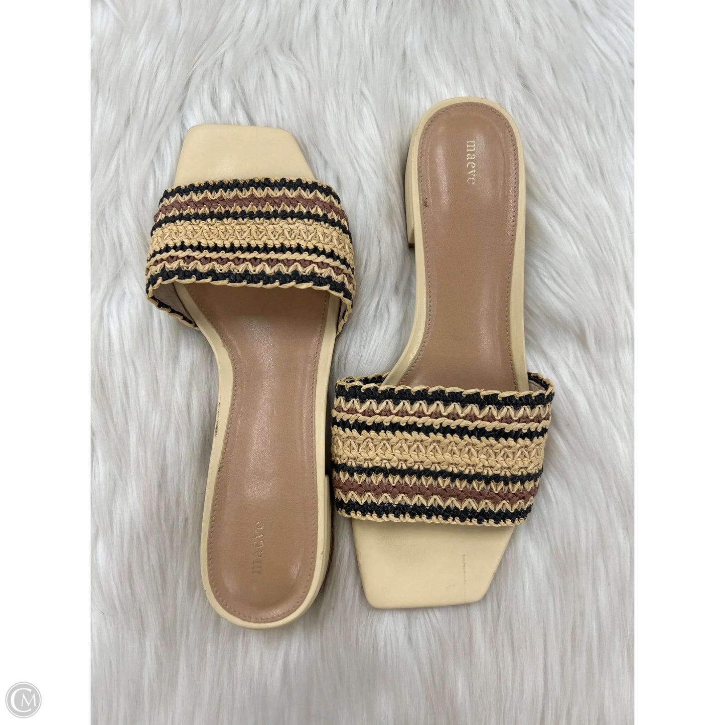 Sandals Heels Block By Maeve In Tan, Size: 8.5