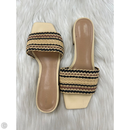 Sandals Heels Block By Maeve In Tan, Size: 8.5