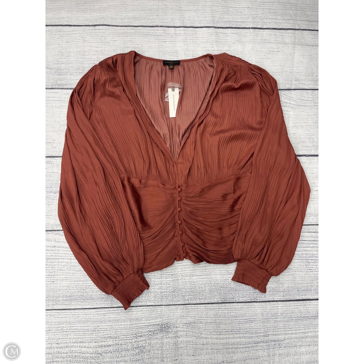 Top Long Sleeve By Current Air In Orange, Size: Xl