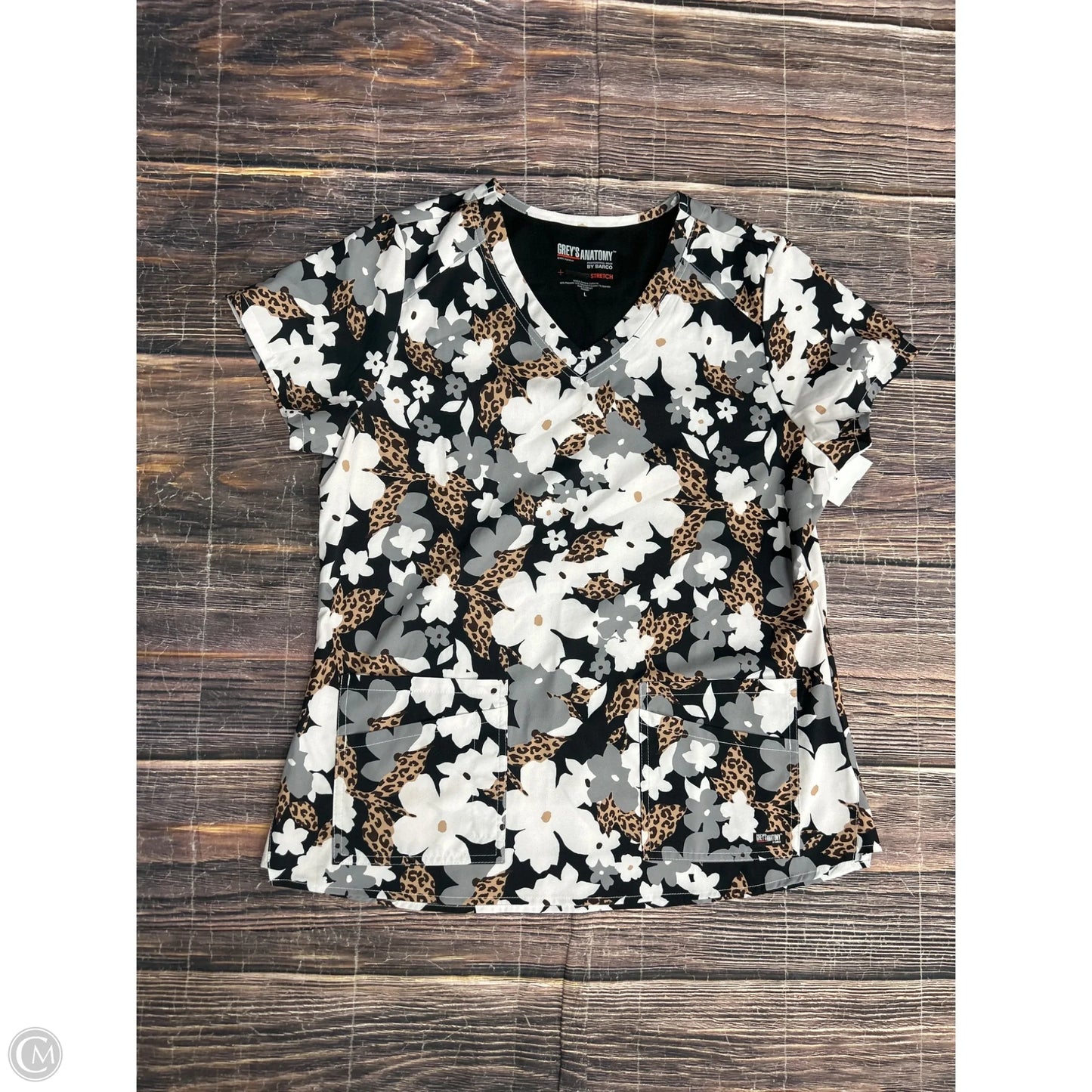 Top Short Sleeve By Clothes Mentor In Floral Print, Size: L