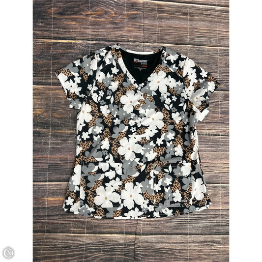 Top Short Sleeve By Clothes Mentor In Floral Print, Size: L