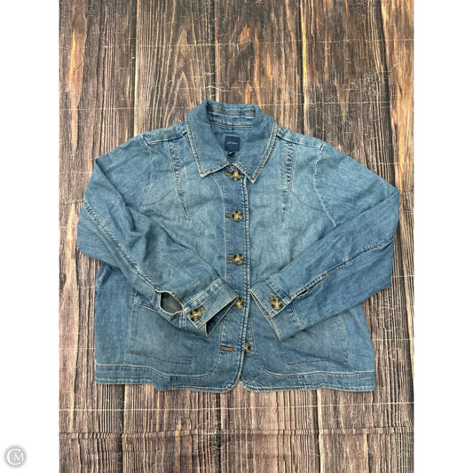Jacket Denim By J. Jill In Blue, Size: Lp