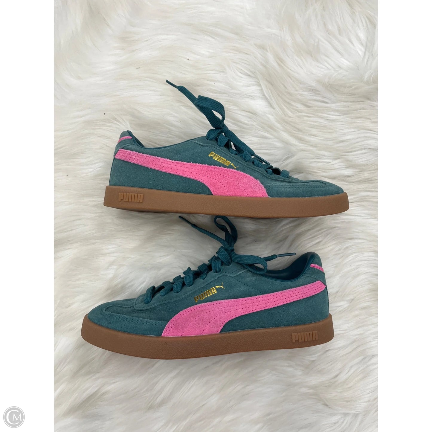 Shoes Sneakers By Puma In Green, Size: 6.5