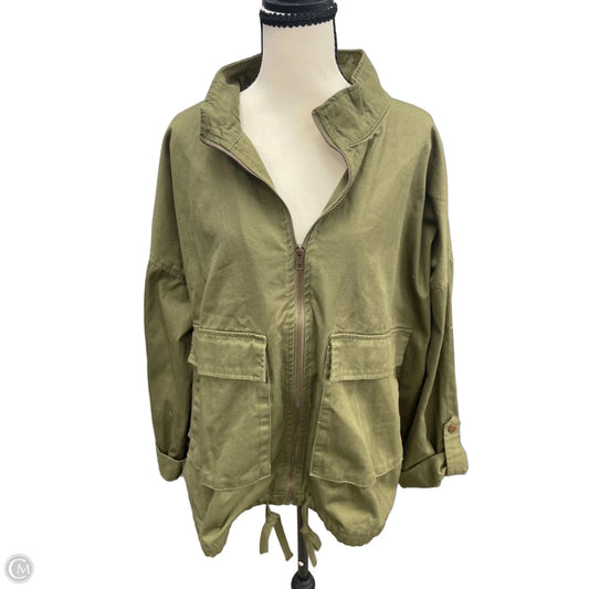 Jacket Utility By Blu Pepper In Green, Size: 2x