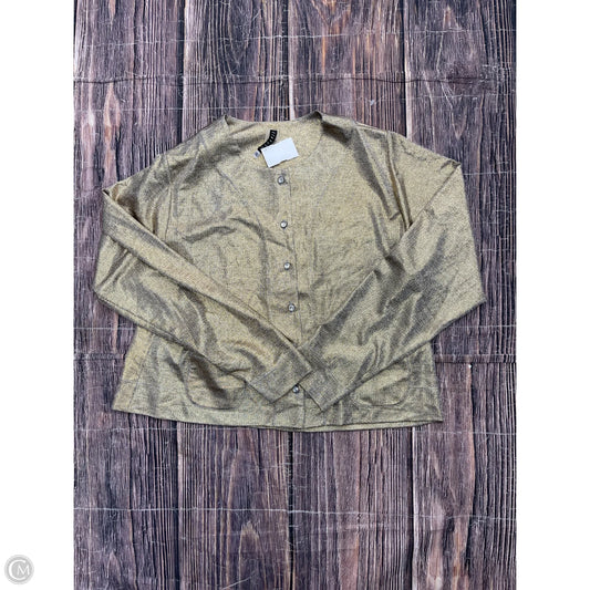 Cardigan By Clothes Mentor In Gold, Size: Xl